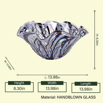 Ethereal Wave Luxe Glass Bowl
