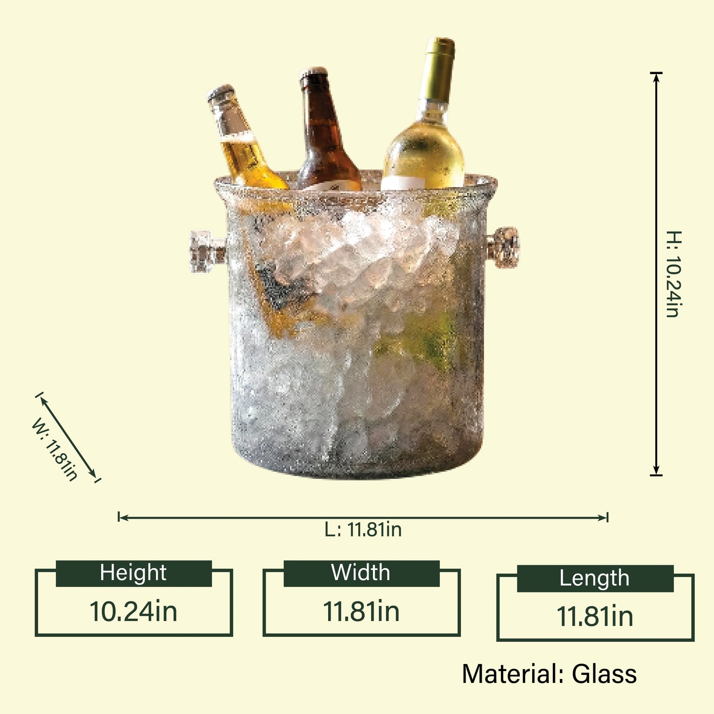 Contemporary wine bottle chiller with crystal-inspired textured detailing for elegant hosting setups