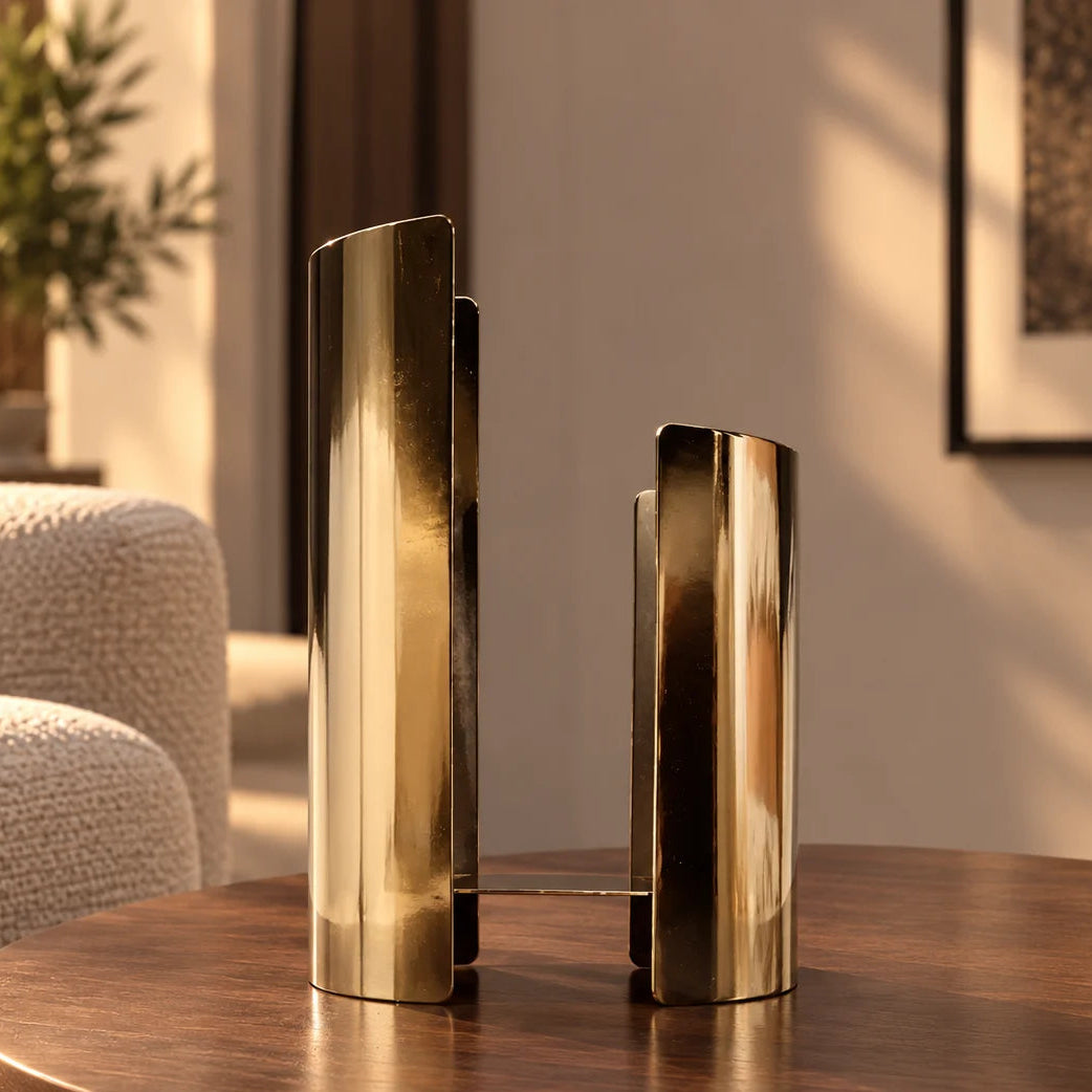 Modern metallic decor accent for luxury home interiors