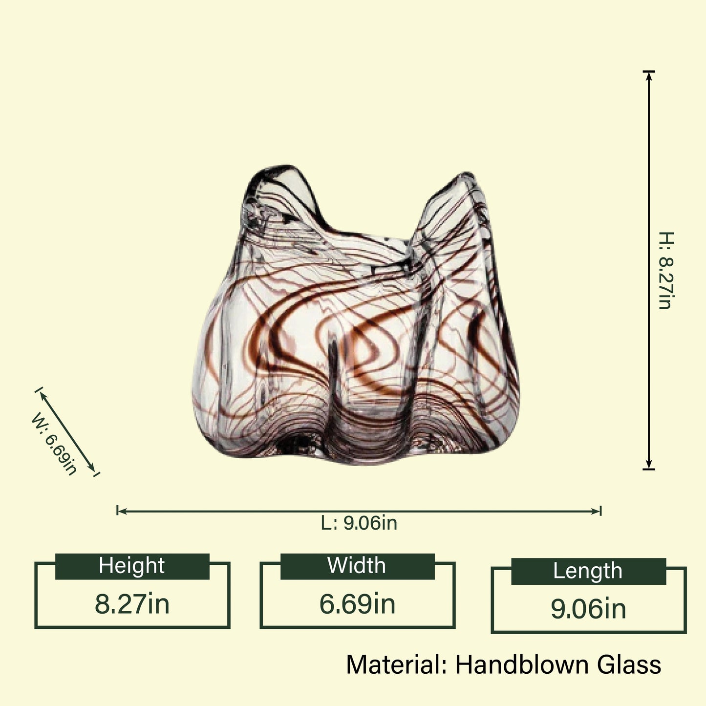 Ethereal Flow Handblown Glass Masterpiece