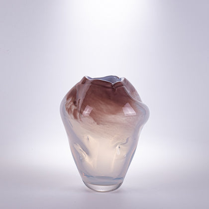 Gradient Wave Handblown Glass Vase