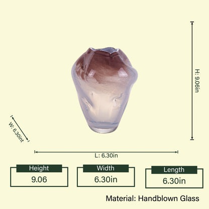 Gradient Wave Handblown Glass Vase