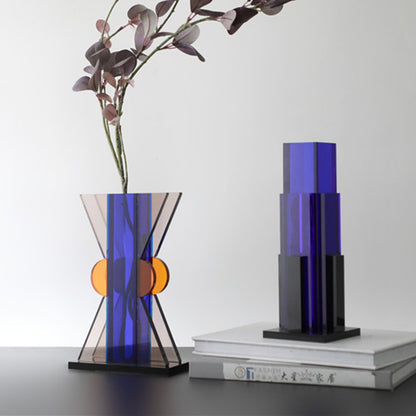 Blue Aura Crystal Vase