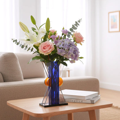 Blue Aura Crystal Vase