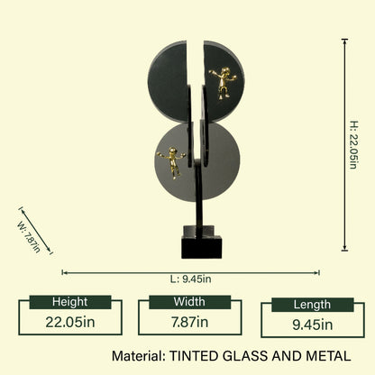 Orbit Climb Glass Showpiece