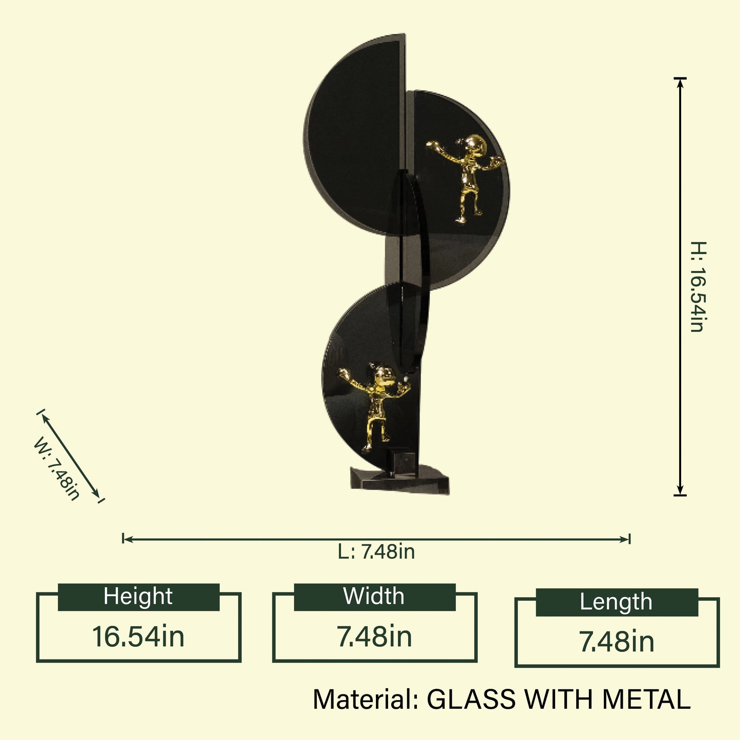 Spiral Ascent Glass Decor