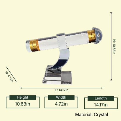 Crystal Telescope, dimensioned spec diagram