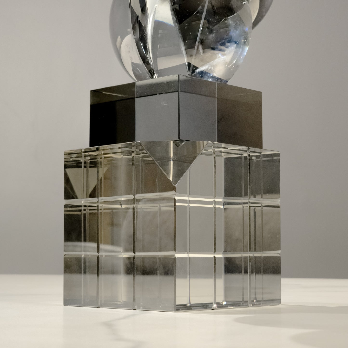 Crystal Twin Arc Glass Accent