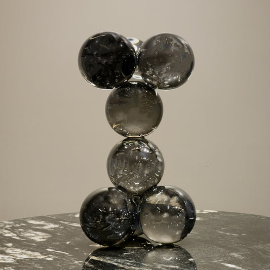 Aurora Stacked Glass Orb Centerpiece