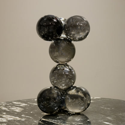 Aurora Stacked Glass Orb Centerpiece