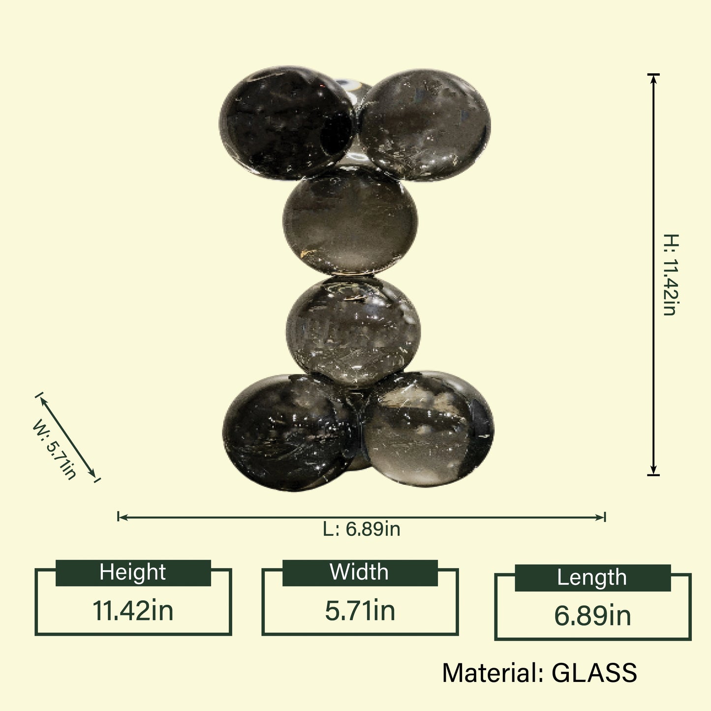 Contemporary glass decor accent designed for luxury interiors
