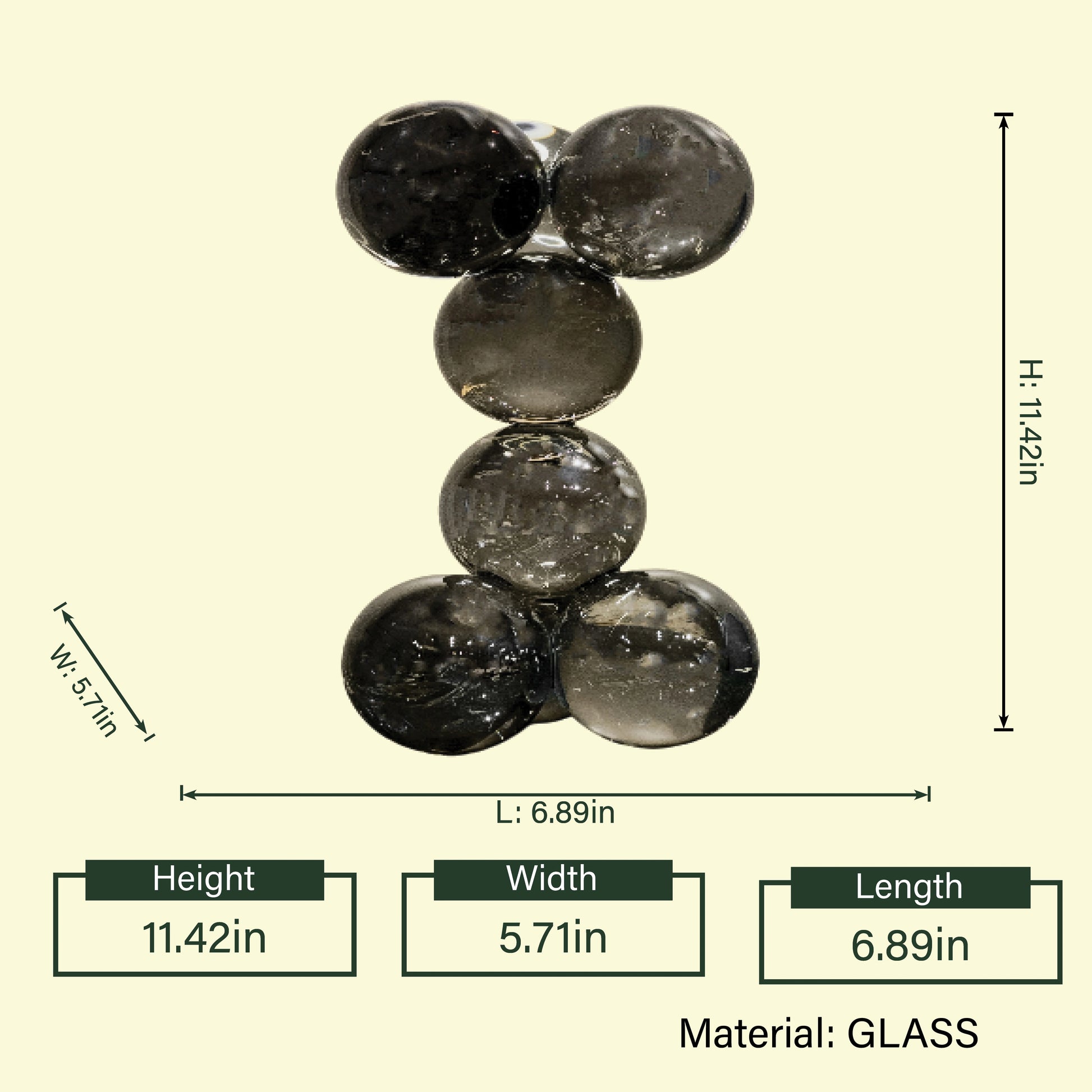 Contemporary glass decor accent designed for luxury interiors