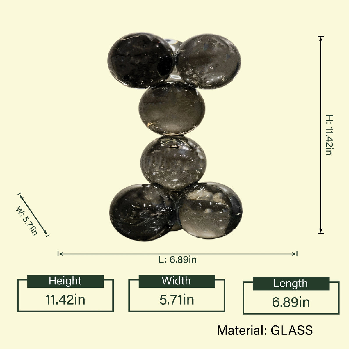 Contemporary glass decor accent designed for luxury interiors