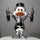 Chrome celebration duck decor holding bottles luxury bar showpiece for modern home styling