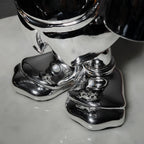 Chrome celebration duck decor holding bottles luxury bar showpiece for modern home styling