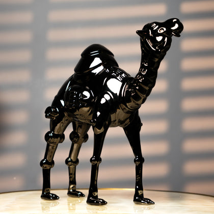 Contemporary glossy camel showpiece for elegant living room and console table decoration