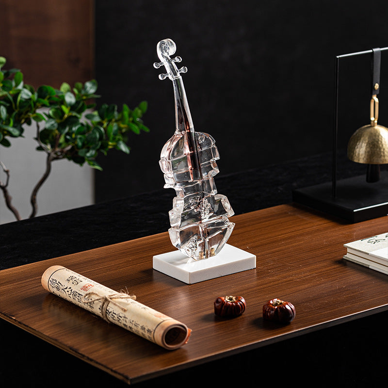 Symphony Crystal Violin Decor