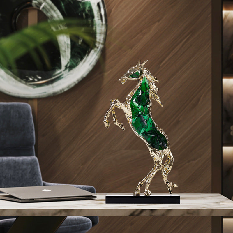 Emerald Gallop Luxury Horse Sculpture