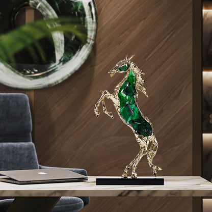 Emerald Gallop Luxury Horse Sculpture