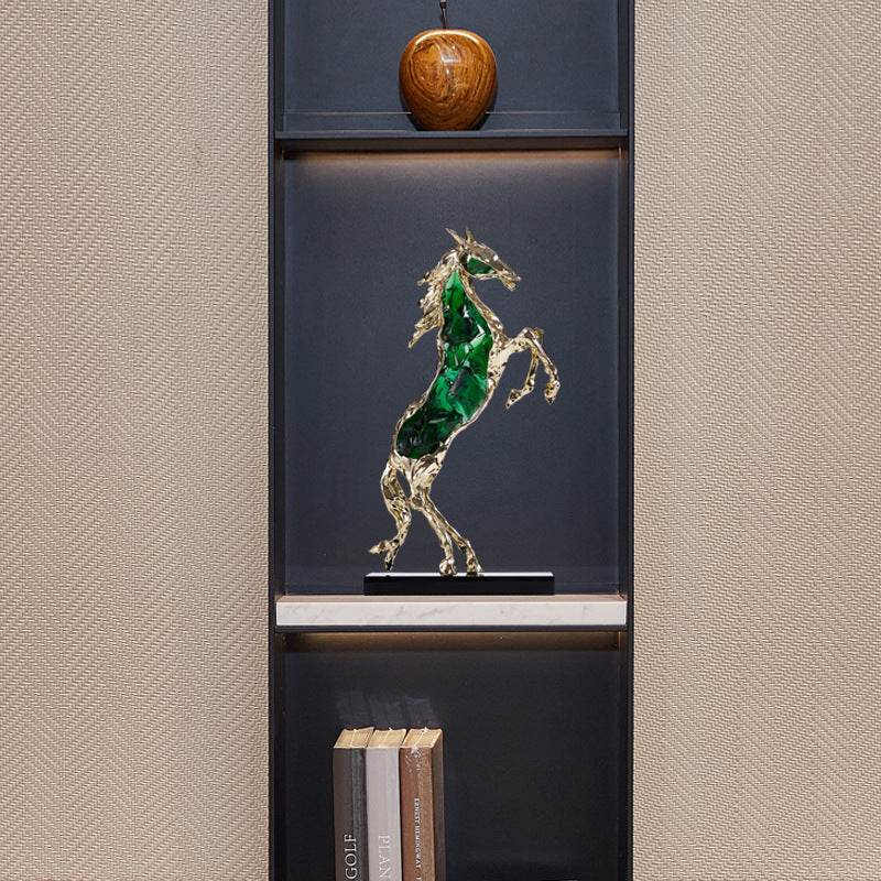 Emerald Gallop Luxury Horse Sculpture