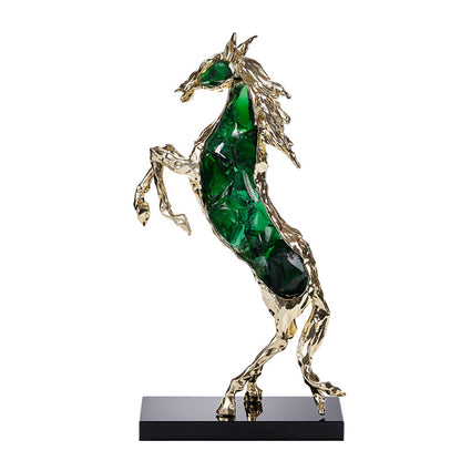 Emerald Gallop Luxury Horse Sculpture