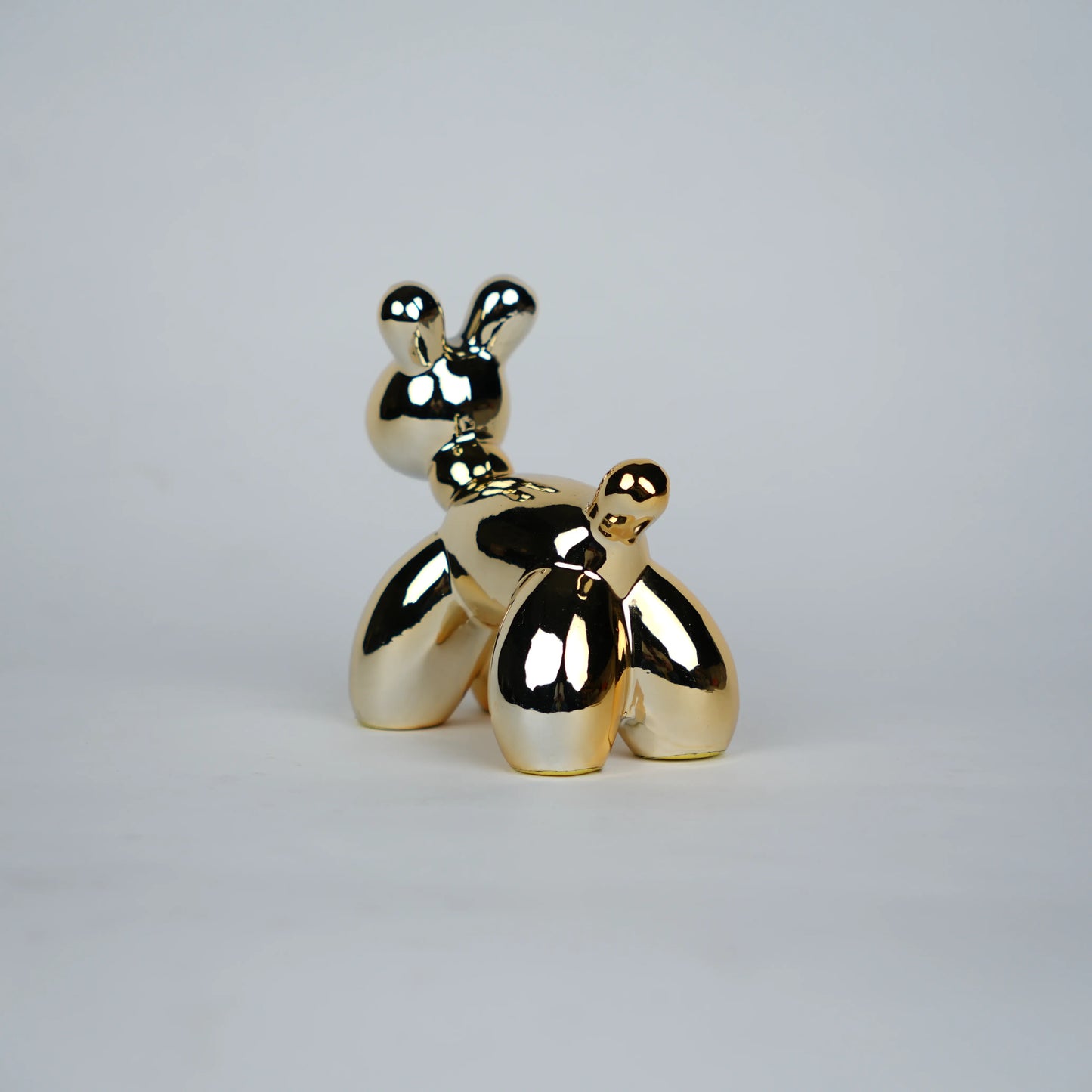 chrome gold poodle decorative figurines