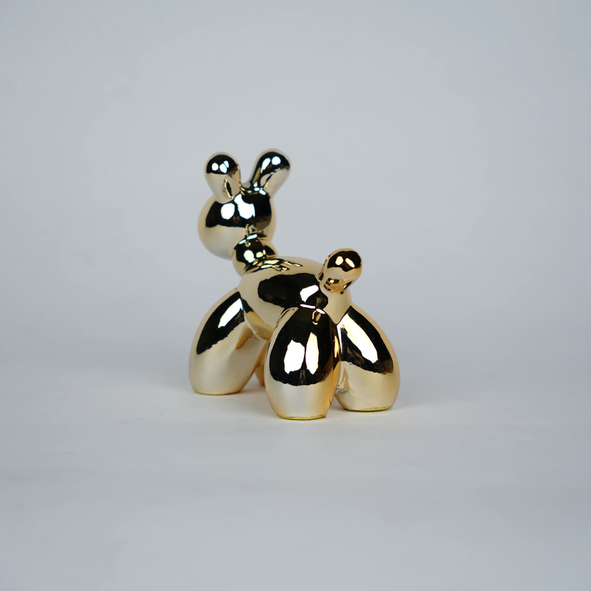 chrome gold poodle decorative figurines