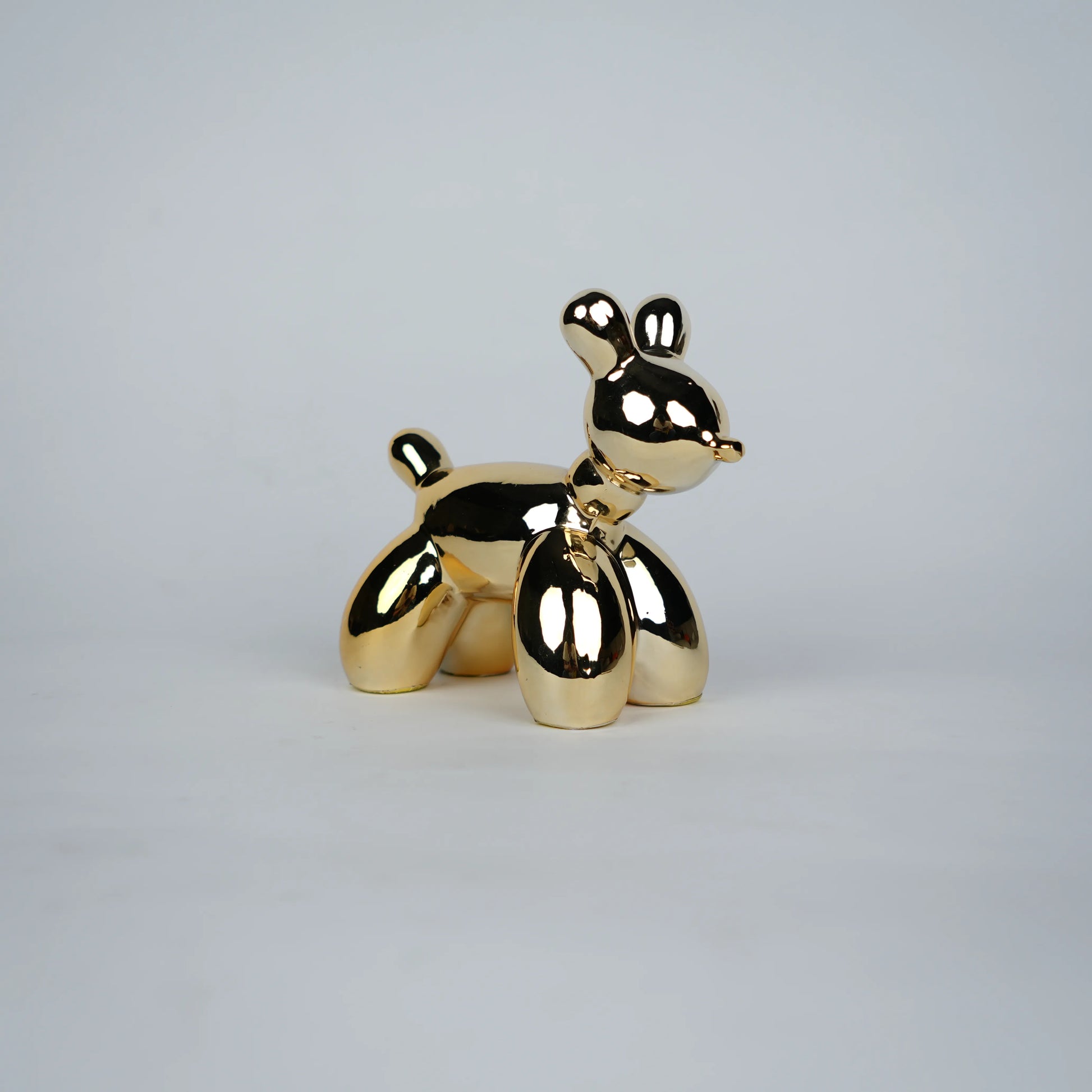 chrome gold poodle decorative figurines
