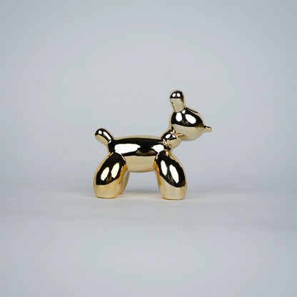 chrome gold poodle decorative figurines