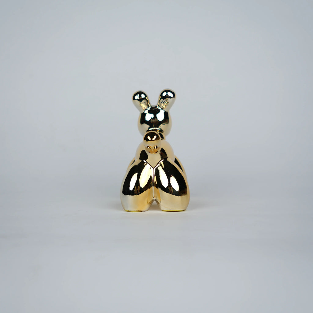 chrome gold poodle decorative figurines
