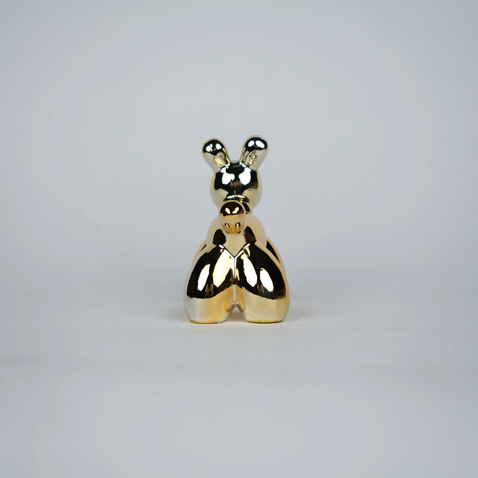 chrome gold poodle decorative figurines