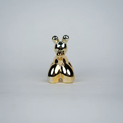 chrome gold poodle decorative figurines