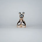 decorative dog figurine set with rose gold poodle decor for modern interiors