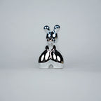 modern dog showpiece set with silver poodle decor for tabletop styling