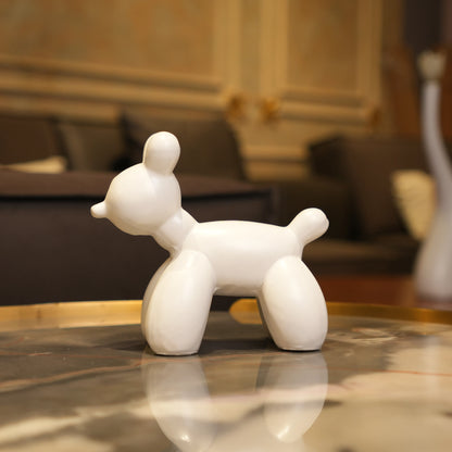 modern white poodle decor duo
