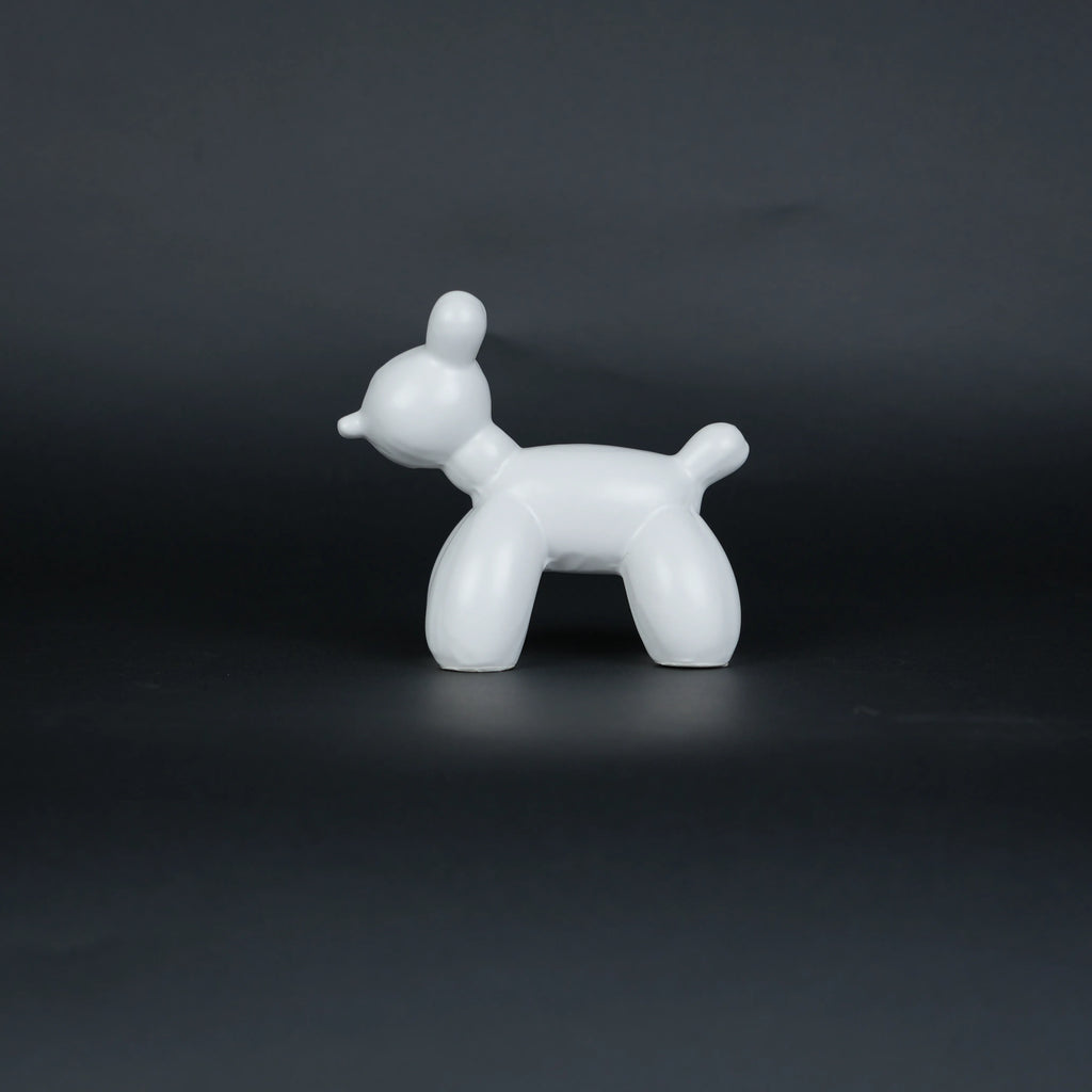 dog decor figurine set with poodle sculptures for modern interiors