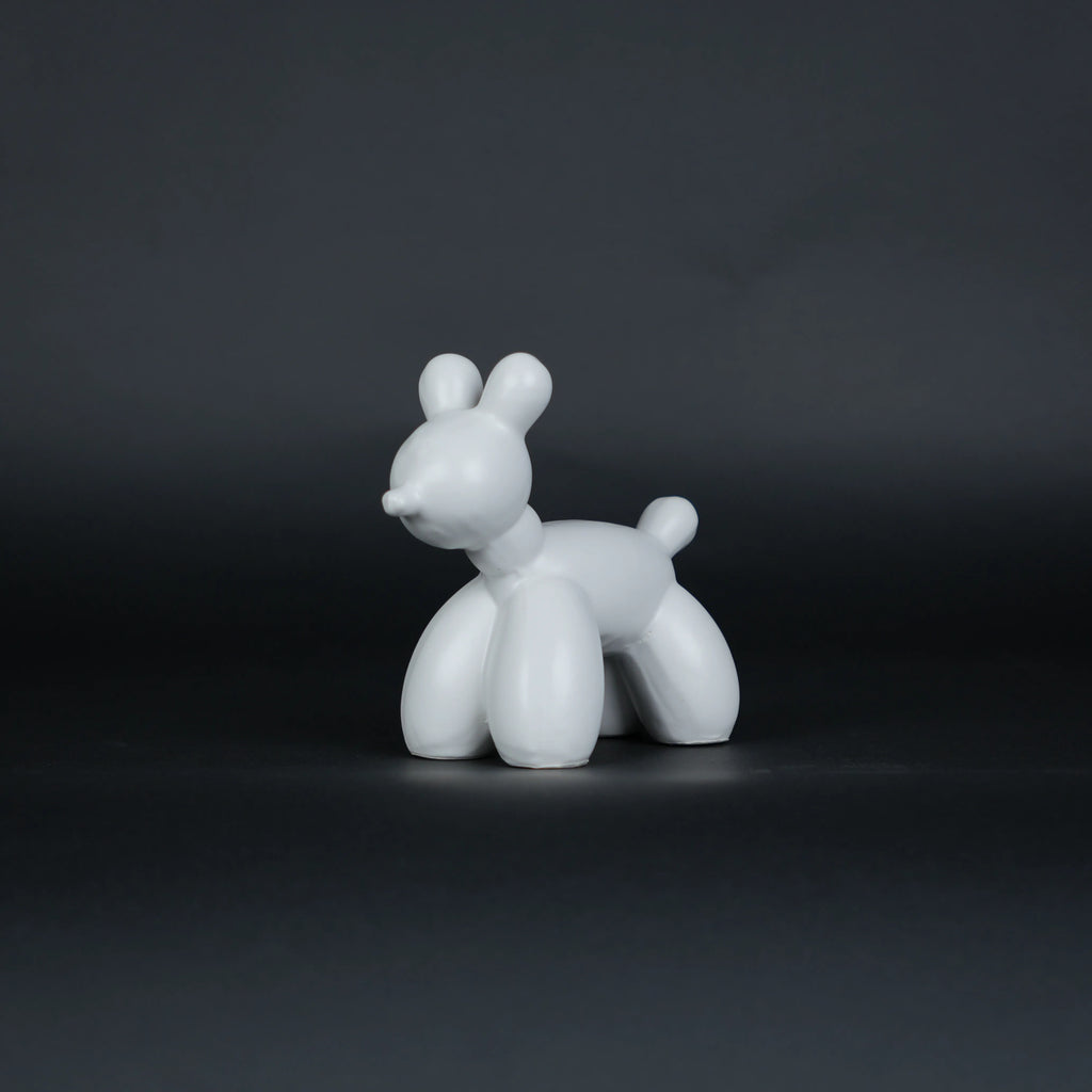modern animal decor figurines with poodle sculptures for tabletop home styling