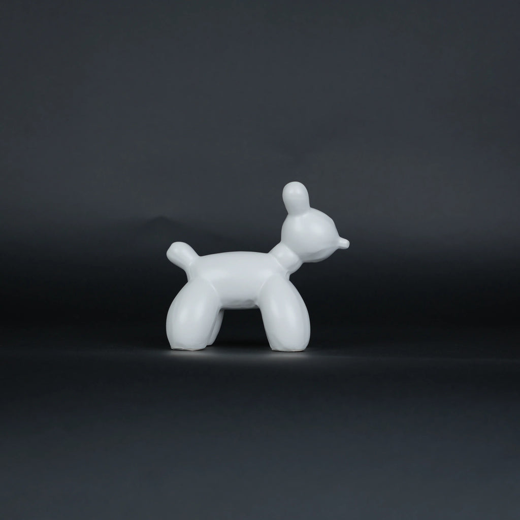 dog decor figurine set with poodle sculptures for modern interiors