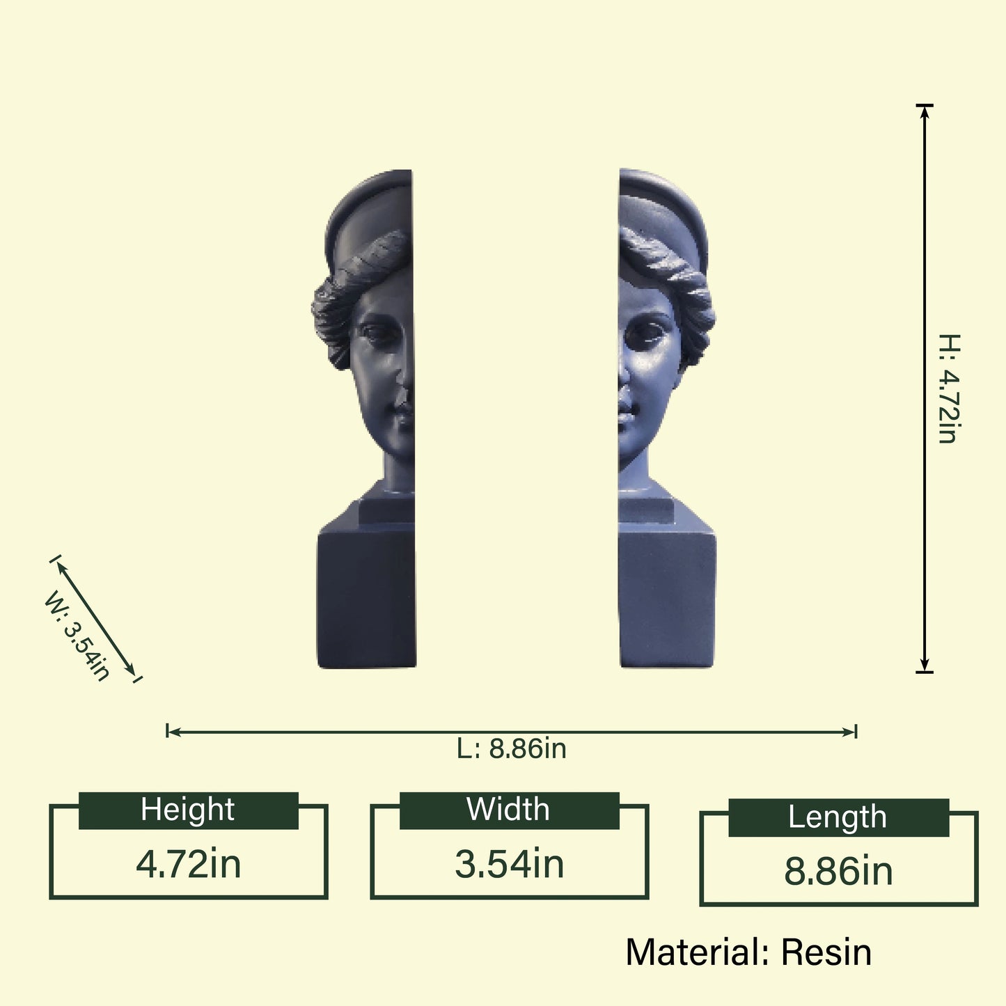 Matte Blue Bookend
