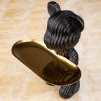 Premium black bear accent tray for designer-inspired home decor