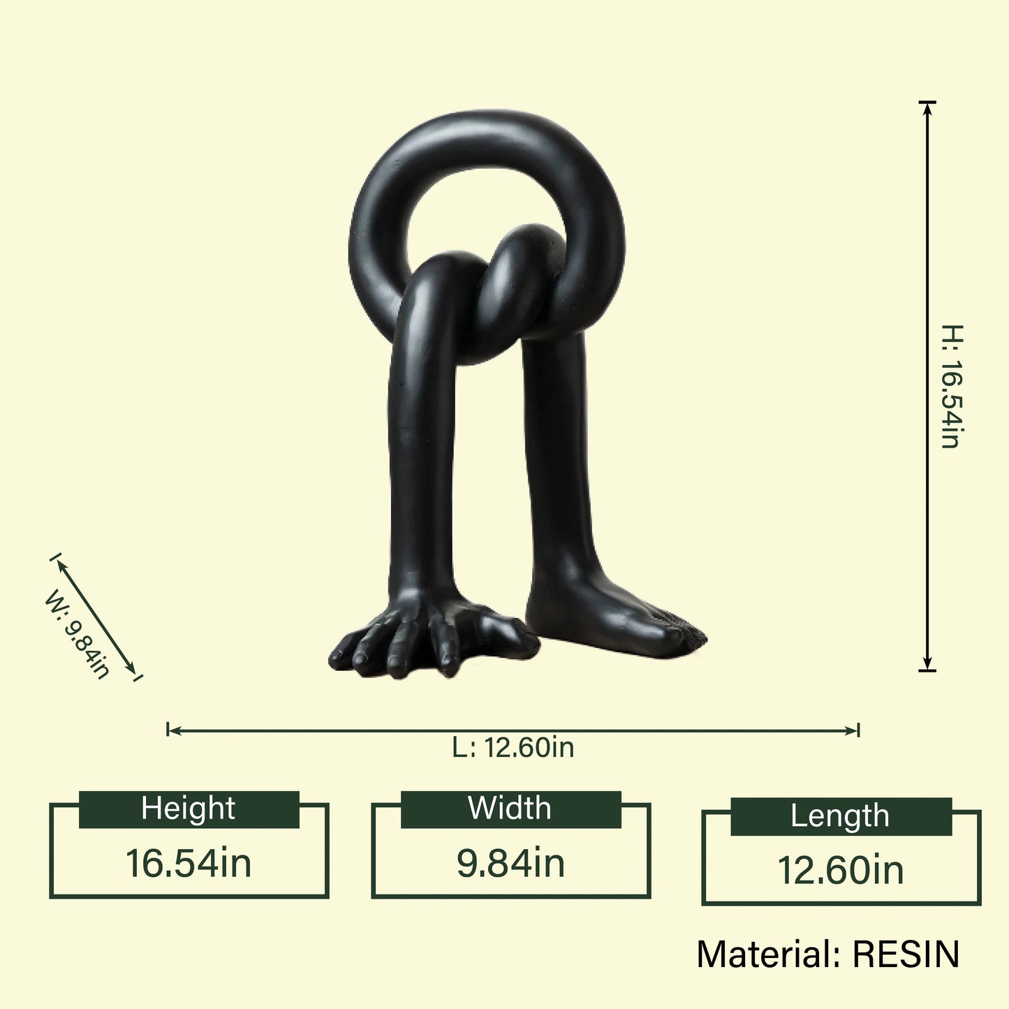 designer abstract tabletop decor with human form design for modern homes