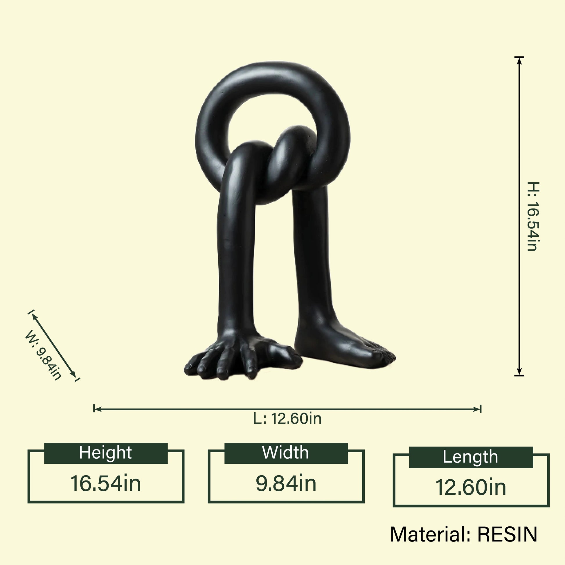 designer abstract tabletop decor with human form design for modern homes