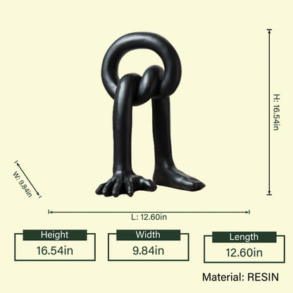 designer abstract tabletop decor with human form design for modern homes