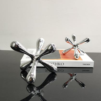 Sculpted Elevation Geometric Resin Stand - Set of 2
