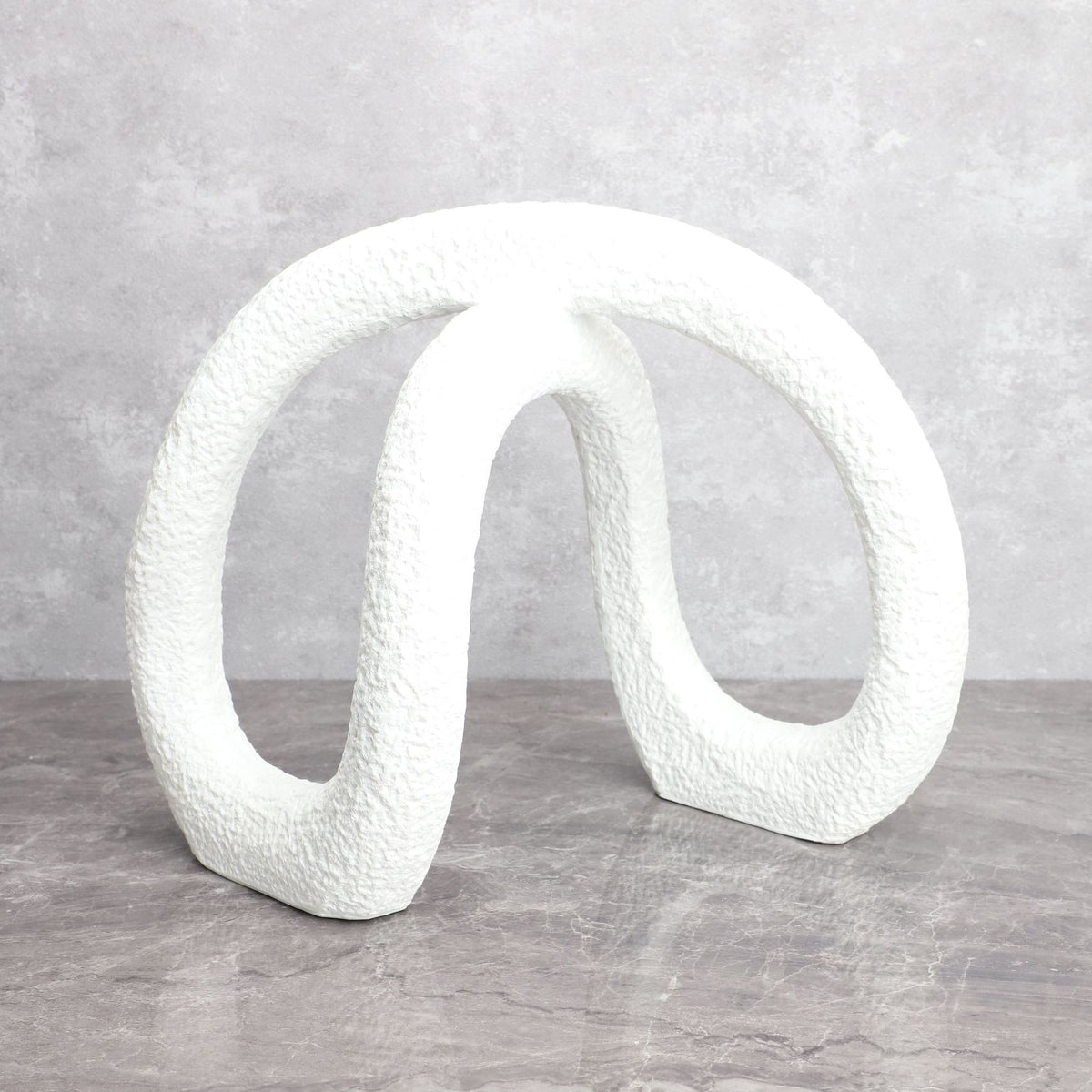 minimalist abstract decor piece for living room shelf and console styling