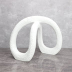 Minimal white abstract loop decor for contemporary home styling
