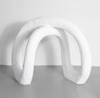 Minimal white abstract loop decor for contemporary home styling