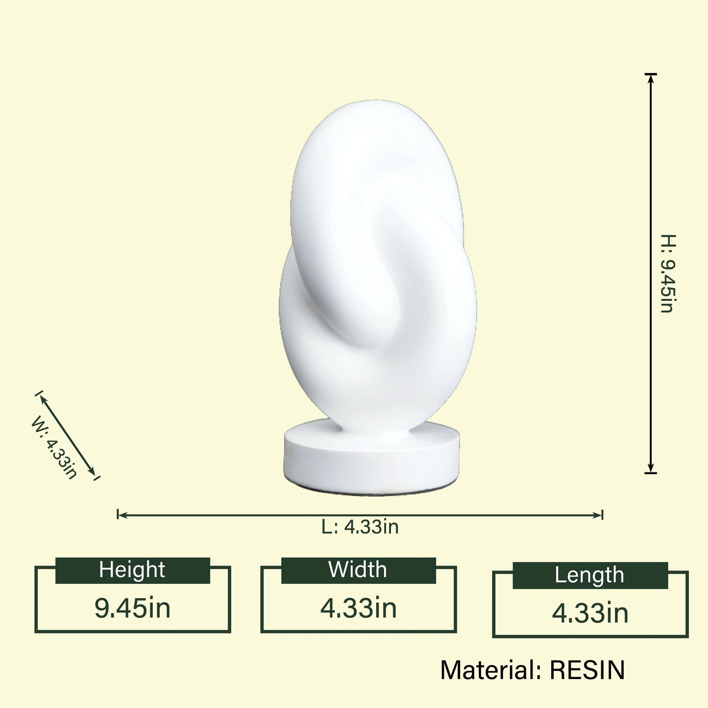 Infinity Curve white loop spec sheet