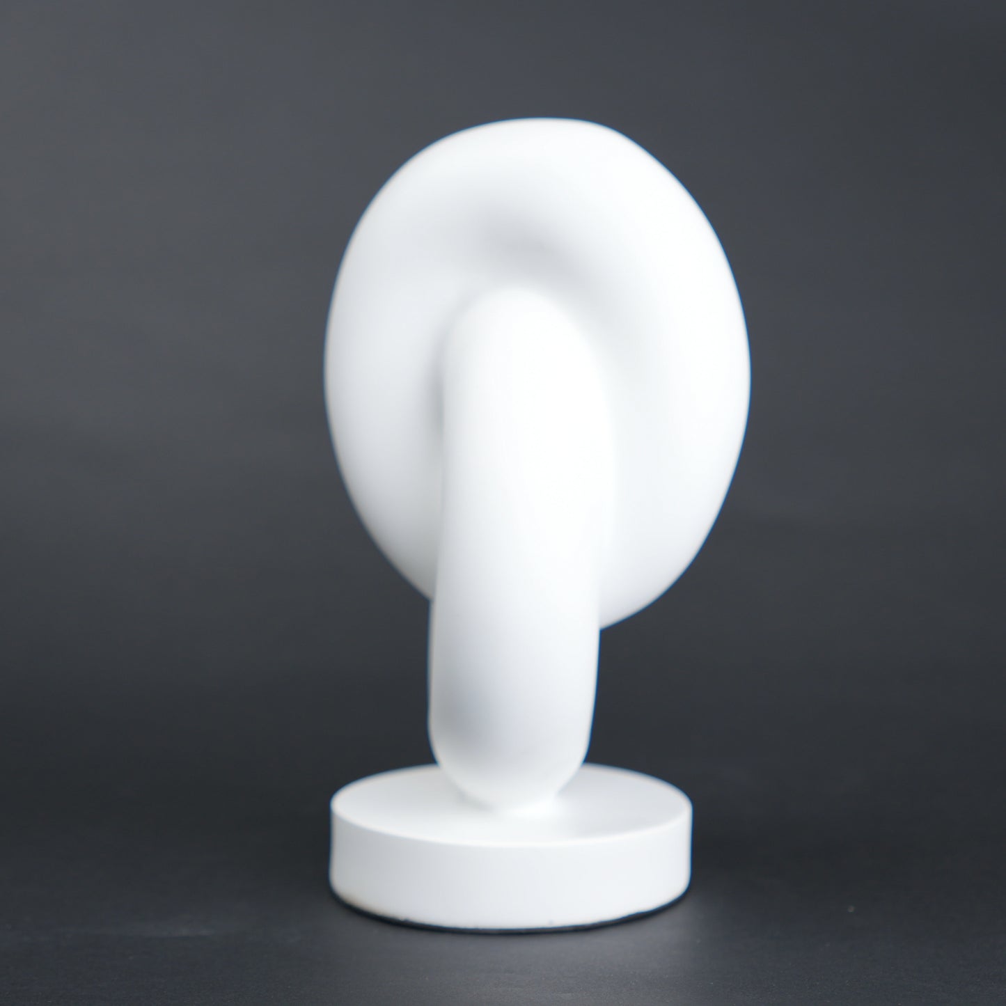 Infinity curve decor in matte white with smooth loop design for modern home styling