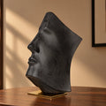 Abstract black face decor accent with artistic modern design for luxury interior styling